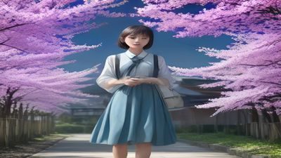 日本青春校园剧海报，学生们在操场上奔跑欢笑，阳光洒在校服上画面温暖